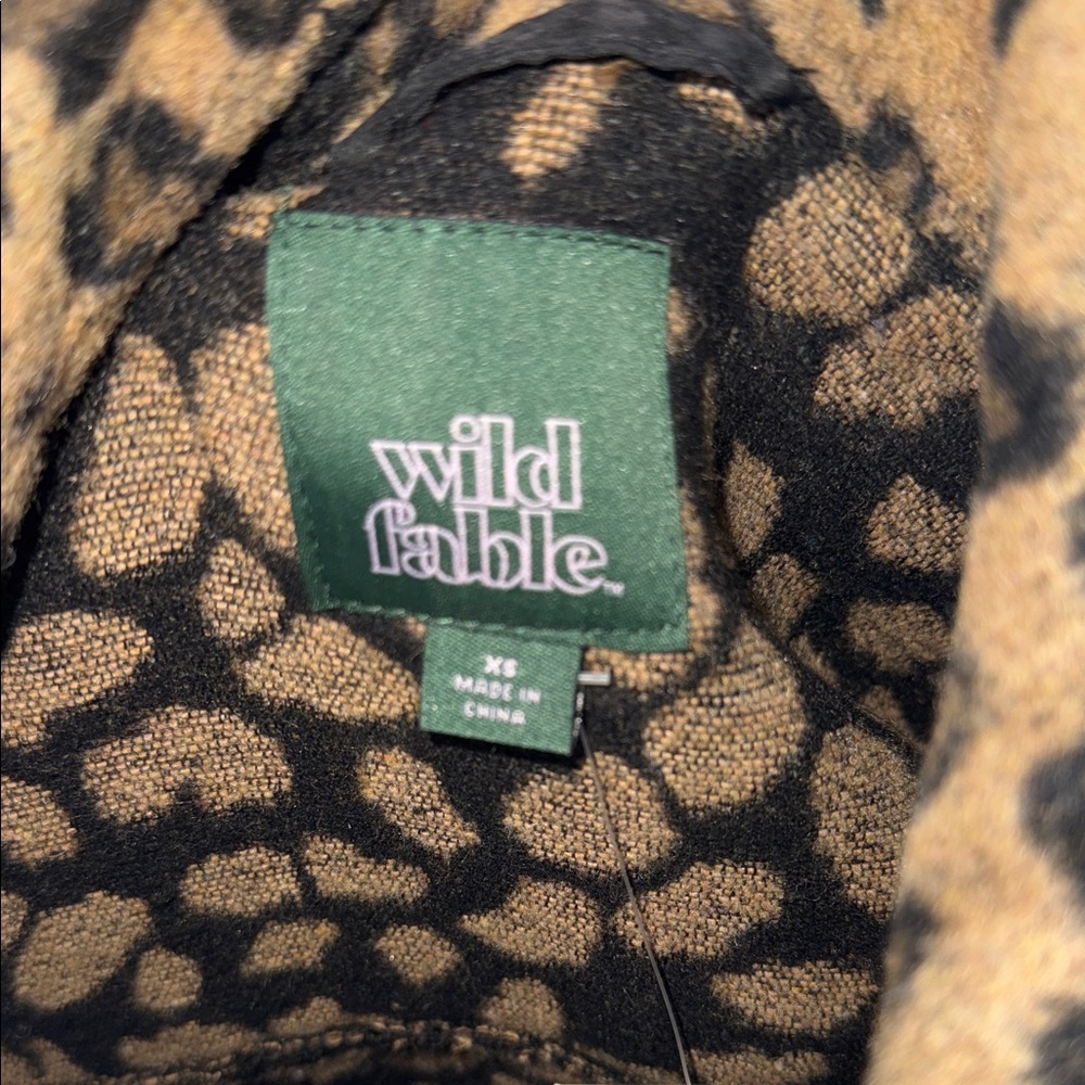 Wild Fable Leopard Print Teddy Jacket - Picture 2 of 4